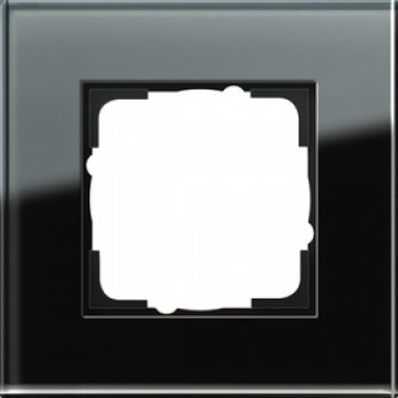 Gira Esprit cover frame black glass, 1-gang (Art# 021105)