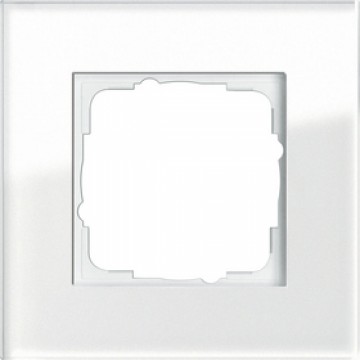 Gira Esprit cover frame white glass 	1-gang