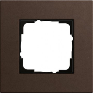 Gira Esprit cover frame Linoleum-plywood dark brown 	1-gang