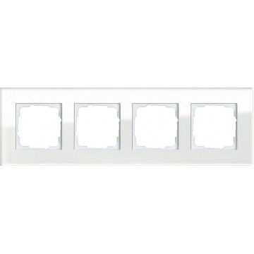 Gira Esprit cover frame white glass 	4-gang